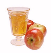 Glass of apple juice