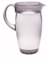 Pitcher of salt water